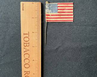 C66 - $20. Vintage 48 Star Flag Pin. Measures 3" tall