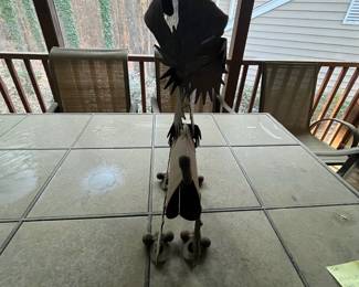 C94 - $25. Metal Yard Art Dog. Measures 15" x 6" x 18.5" tall. 