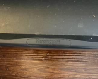 C74 - $125. Kensington Desk. Solid Wood Top With Metal Legs. Measures 48" w x 30 d x 30.5" tall.