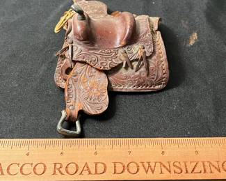 C54 - $50. Vintage Miniature Western Saddle. 