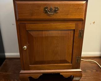 C43 - $30. Single Nightstand. Solid wood - no name. Measures 19" wide x 16" deep x 27.5" tall. 
