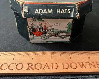C61 - $20. Vintage Adam Hat Box Sampler W/ 3 Hats.