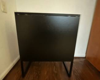 C45 - $40. IKEA Muddus. Drop Leaf Side Table/ Office Table. Measures 19" x 24" x 29.25" tall. Drop leaf adds 18.25". Fully extended is it 36.5". 