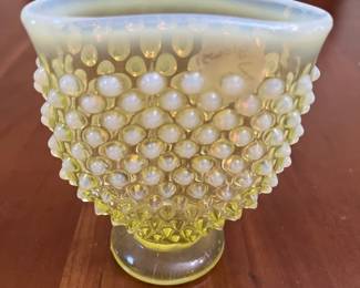 C85 - $40 Small Vaseline Vase - Glows! 