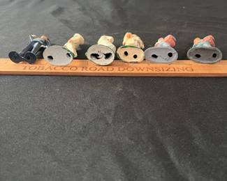 C76 - $30. 1930's Barclay Maniol Lead Figures For A Train Set. Set of 6.