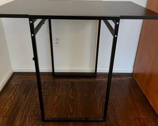 C45 - $40. IKEA Muddus. Drop Leaf Side Table/ Office Table. Measures 19" x 24" x 29.25" tall. Drop leaf adds 18.25". Fully extended is it 36.5". 