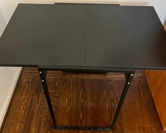 C45 - $40. IKEA Muddus. Drop Leaf Side Table/ Office Table. Measures 19" x 24" x 29.25" tall. Drop leaf adds 18.25". Fully extended is it 36.5". 