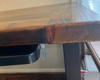 C74 - $125. Kensington Desk. Solid Wood Top With Metal Legs. Measures 48" w x 30 d x 30.5" tall.