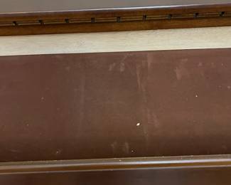 C17 - $125. *Tall* Server Cabinet. Measures 44" wide x 20" deep x 44.25" tall. Each drop leaf can add an extra 11.75". Drawer slides easily. Panel back needs reattached in a few places. 