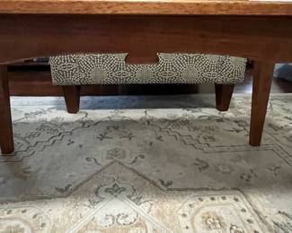 C25 - $50. Wooden Coffee Table / Bench. Measures 40.5" x 17" deep x 17.5" tall. 