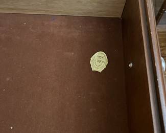 C17 - $125. *Tall* Server Cabinet. Measures 44" wide x 20" deep x 44.25" tall. Each drop leaf can add an extra 11.75". Drawer slides easily. Panel back needs reattached in a few places. 