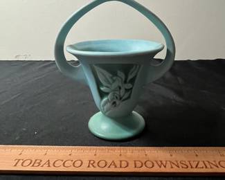 C99 - $40. Roseville 708-6" Silhouette Blue Basket. 