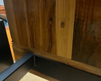 C74 - $125. Kensington Desk. Solid Wood Top With Metal Legs. Measures 48" w x 30 d x 30.5" tall.