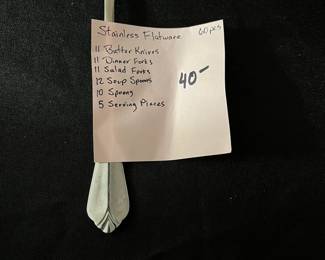 C12 - $40. Stainless Flatware. 60 Pieces. 