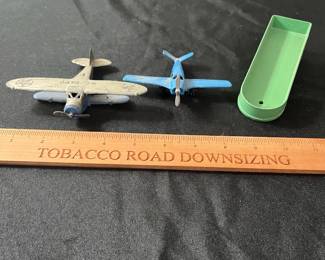 C81 - $40. Lot of 16 Vintage Metal Toy Cars, Planes, Truck & Tractor. 