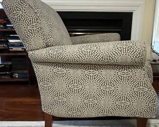 C24 - $150. Haverty's Upholstered Chair. Measures 37" wide x 35" deep x 37" tall. 