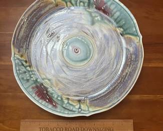 C16 - $30. Geoffrey Lloyd Pottery Platter in excellent condition! Measures 14.5"across  x 1.5" tall. 