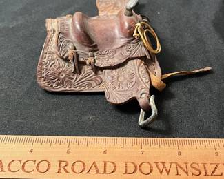 C54 - $50. Vintage Miniature Western Saddle. 