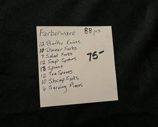 C13 - $75. Farberware 88 Pieces Stainless Flatware. 