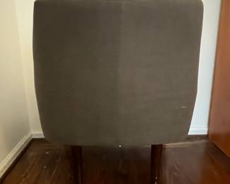 C40 - $30. Madison Park Upholstered Arm Chair. Sturdy. Has some pilling and pulls. Measures 27" wide x 31" tall. 