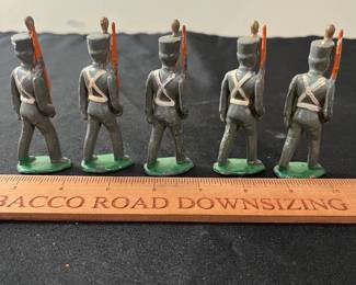 C75 - $20. 1930's Barclay Manoil Lead West Point Cadets. Set of 5.