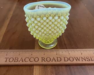 C85 - $40 Small Vaseline Vase - Glows! 