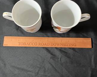 C52 - $20. Chinese Garden By Stafford. Set includes 4 cups, sugar and creamer.