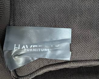 C23 - $125. Haverty's  Furniture Upholstered Chair. Measures 36" wide x 31" deep x 37" tall. 