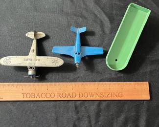 C81 - $40. Lot of 16 Vintage Metal Toy Cars, Planes, Truck & Tractor. 