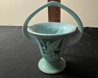 C99 - $40. Roseville 708-6" Silhouette Blue Basket. 