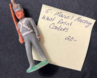C75 - $20. 1930's Barclay Manoil Lead West Point Cadets. Set of 5.