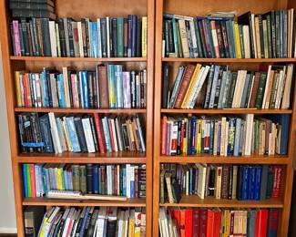 C38 - $125 Each. (One Pending - One Available)Wooden Bookcases. Each measures 