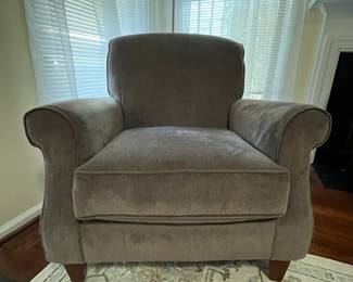 C23 - $125. Haverty's  Furniture Upholstered Chair. Measures 36" wide x 31" deep x 37" tall. 