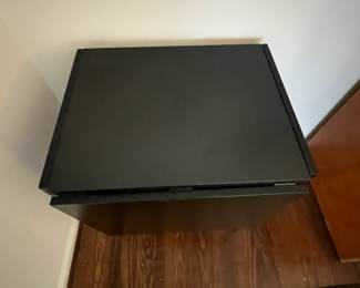 C45 - $40. IKEA Muddus. Drop Leaf Side Table/ Office Table. Measures 19" x 24" x 29.25" tall. Drop leaf adds 18.25". Fully extended is it 36.5". 