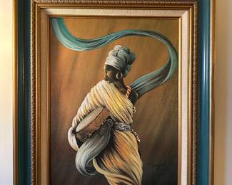 Signed Elaine Dungill “Sound of the Ibo” Lithograph