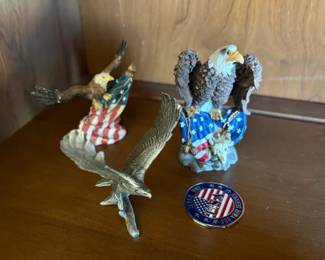 Three Eagle Figurines More