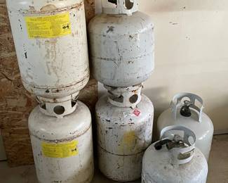 6 Propane Cylinders 