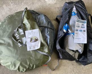 Two Person Popup Tent and a Shower Tent
