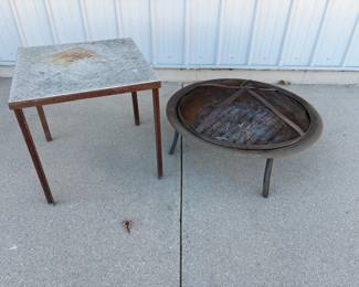 Fire Pit Metal Table
