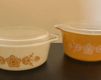 Pyrex Gold Butterfly Casseroles