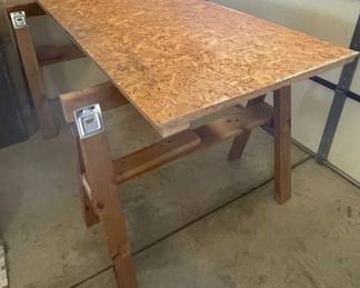 Wood Sawhorses and Portable Workbench 