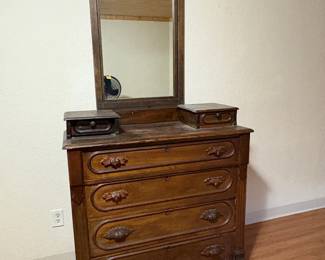 Antique Dresser and Mirror