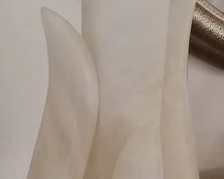 1940's Moderne Alabaster "La Flamma" Lamps by Maurizio Tempestini - Pair