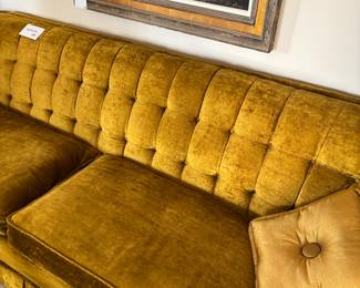 Retro harvest gold sofa