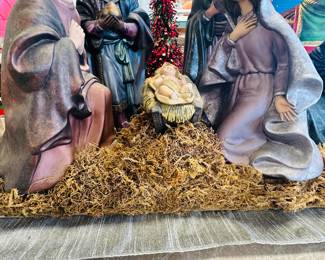 Hand painted nativity set from the 1970’s. Truly one of a kind. 