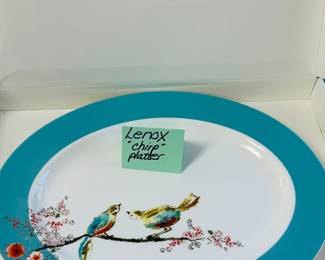 Played, bowls, and platter. Lenox “Chirp” 