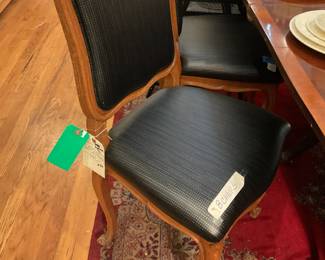 Set of 8 French provincial style fruitwood dining chairs $1120 + tax for set