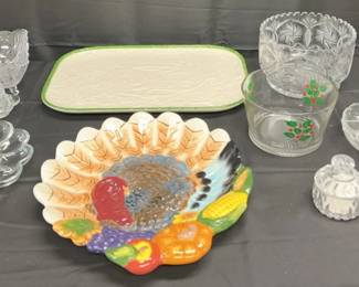 Decorative Platters, Egg Plate, And More Cut Glass