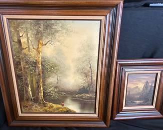 Large And Small Oil Paintings Signed 