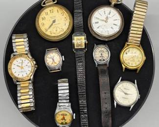 Vintage Pocket Watches, Hopalong Cassidy, Mickey Mouse, Schwartz, More
